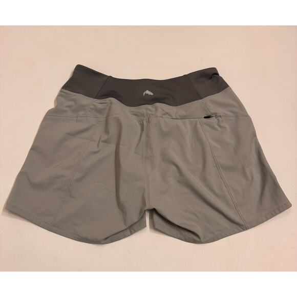 Simms Fishing Gear Women's Pull-On Pocket Shorts Active Sz M Gray Unlined - Picture 2 of 4